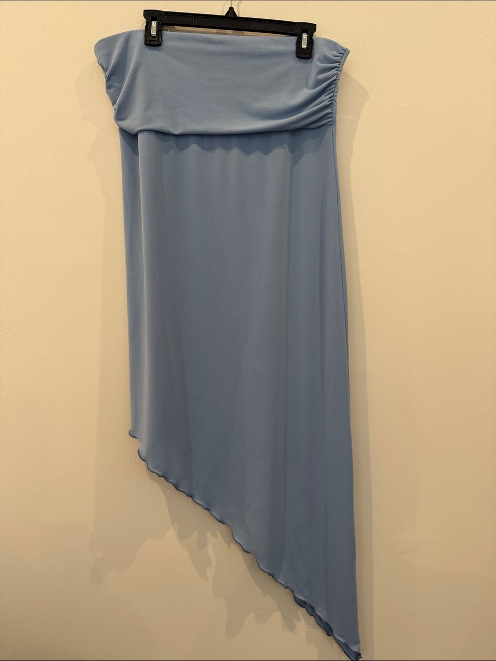 Urban Outfitters Light Blue Asymmetric Strapless Dress